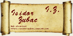 Isidor Zubac vizit kartica